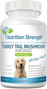 Tail Mushroom per cani per sostenere un forte sistema immunitario, promuovere la salute del fegato, attività antiossidante e sollievo infiammatorio, ridurre Fatigue & Boost Stamina, 120 compresse masticabili