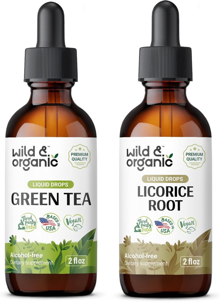 Tintura di tè verde naturale 2 fl oz & Licorice Tintura 2 fl oz