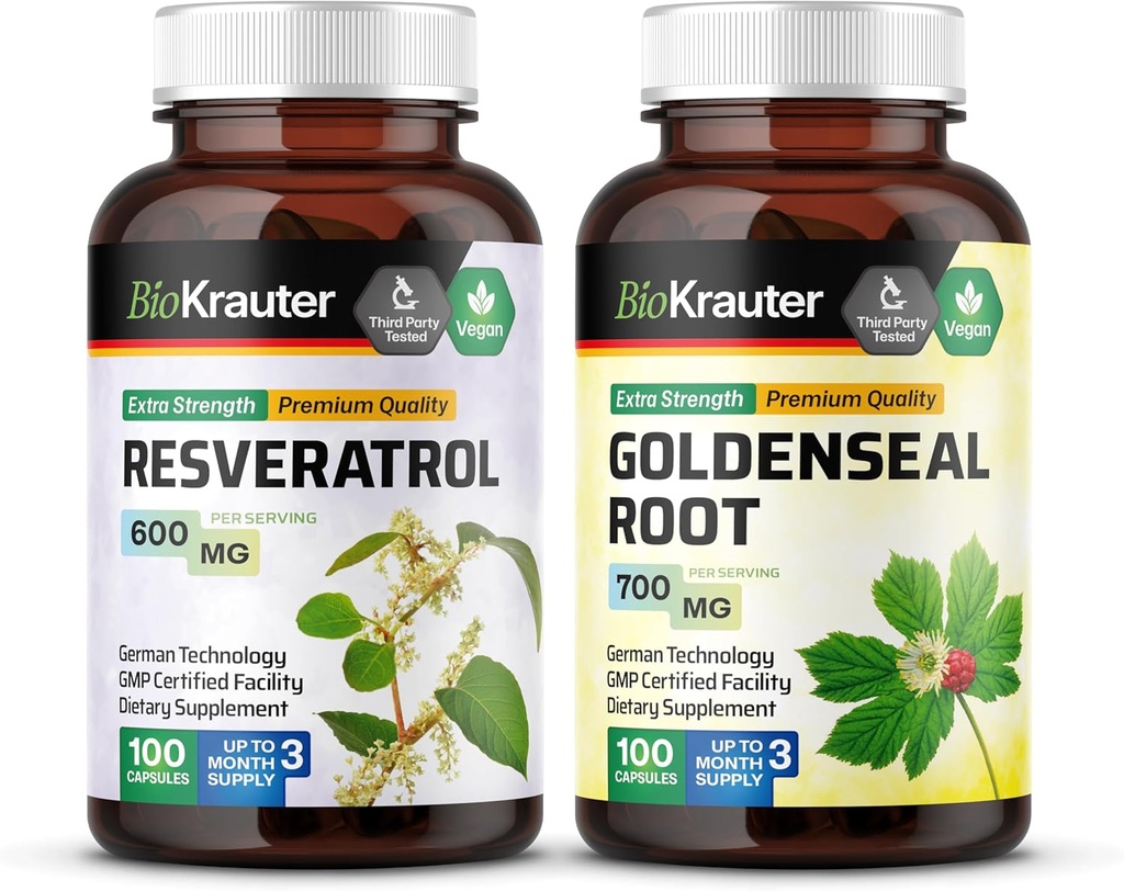 BIO KRAUTER Resveratrolo 100 capsule & Goldenseal 100 capsule