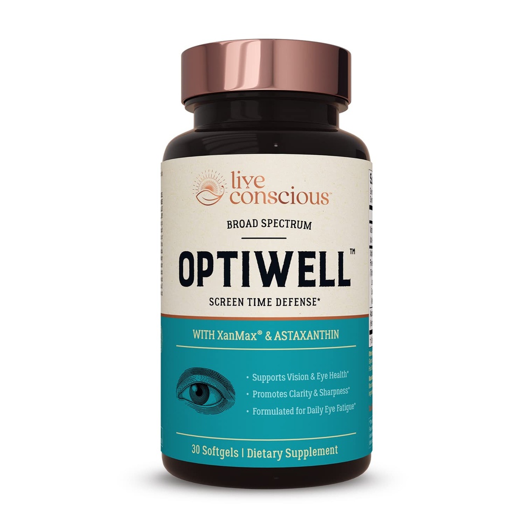 Vitamine oculari dal vivo Seleziona AREDS 2 Ingredienti con vitamina E, Luteina e Astaxantina - OptiWell Eye Health Supplement e Blue Light Support - 30 Softgels