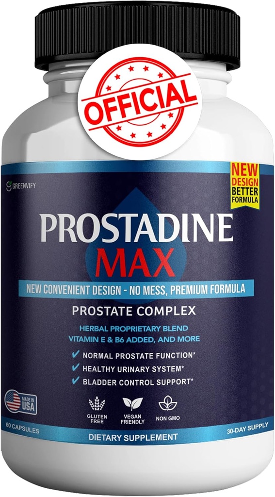 Prostadine Max Prostate Integratori per Capsule Uomo, Integratori per la Salute - Massima Forza, Tutto Naturale per supportare la Funzione Normale e Sana, Prosta Vive Recensioni (60 Capsule)
