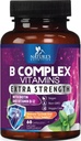 B Complex Vitamine Capsule - con Vitamina B12 B6 B100 C Biotin Folate & Folic Acid - Supplemento per Cuore, Cervello, & Nerve Support - Super Complete B-Complex per Supporto Immune & Energy - 60 Capsule