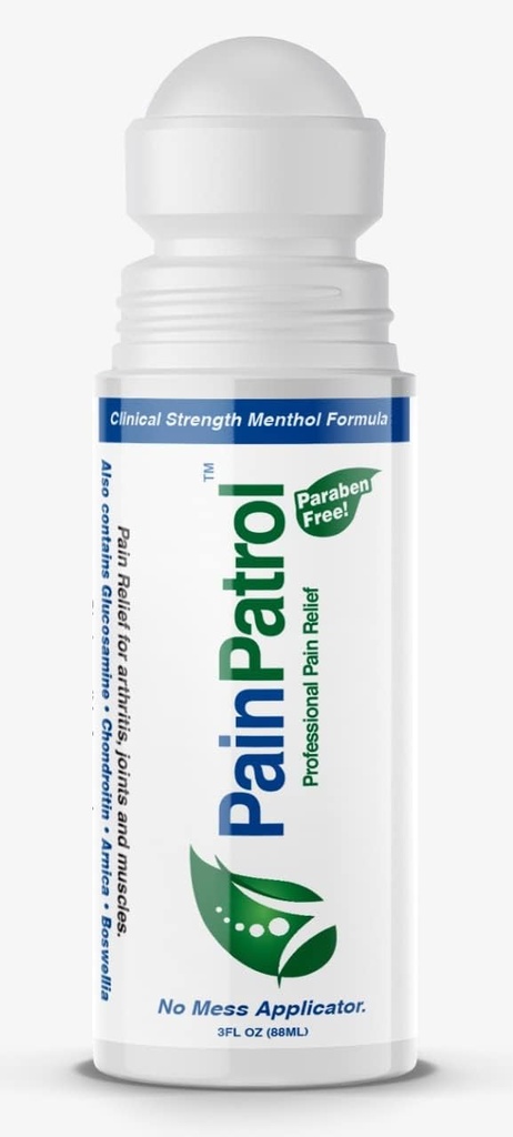 PainPatrol, Gel di sollievo dal dolore, Gel di raffreddamento w 8,5% Menthol, 3 oz Roll-on per il dolore del muscolo, Joint & Back Pain, Topical Analgesic, Fast Acting, Long Lasting Pain Reliever Cream (3 OZ)