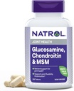 Natrol Glucosamina, Condroitina e MSM, Integratore alimentare, Integratore di salute comune per adulti, 150 compresse, Fino a un 50 giorni di alimentazione