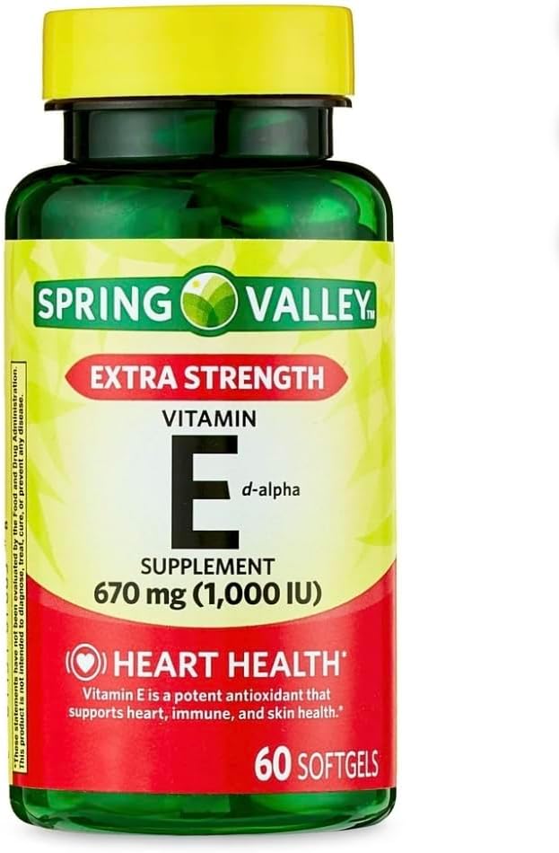 Vitamina E D-Alpha Softgels, 670 mg (1.000 UI), 60 Conte