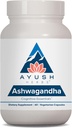 Ayush Herbs Ashwagandha Capsule - Ashwagandha per gli uomini e le donne, Ashwagandha Supplementi, Pure Ashwagandha Root Powder for Stress, 500mg per Pill - 60 Caplets vegetariani (1 Conte)