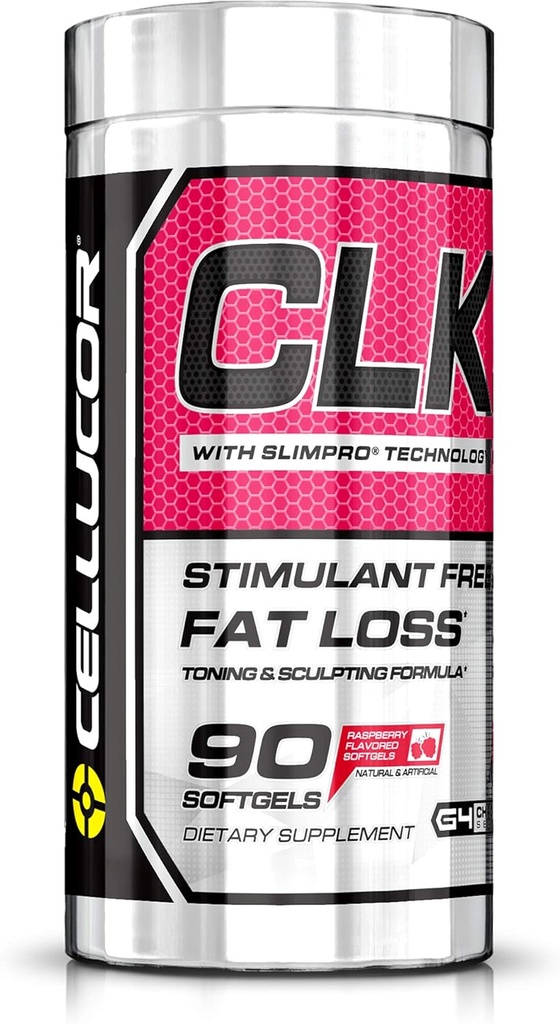 Cellucor CLK Bruciatore grasso non stimolante per la perdita di peso con CLA, acido linoleico coniugato, chetoni lampone, L-carnitina, 90 Softgels