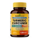 Sandhu Herbals Organic curcumin 120 capsule con Bioperine Black Pepper Extract Supplement | 1500mg con 95% Curcuminoids | Supporto immunitario
