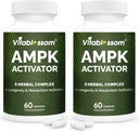 AMPK Activator Supplemento, 5 in 1 Jiaogulan Gynostemma AMPK Metabolic Activator 120 capsule vegetariane (120 conteggio(Pack of 2))