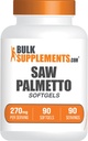 BulkSupplements.com Saw Palmetto Softgels - Sega Palmetto Supplemento, Sega Palmetto 270mg - Integratore di erbe, Gluten Free, 1 Softgel per Serving, 90 Conteggio (Pacchetto di 1)