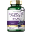 Carlyle Resveratrol Supplemento 1800mg | 180 capsule | Non OGM & Gluten Free | Potent Complex