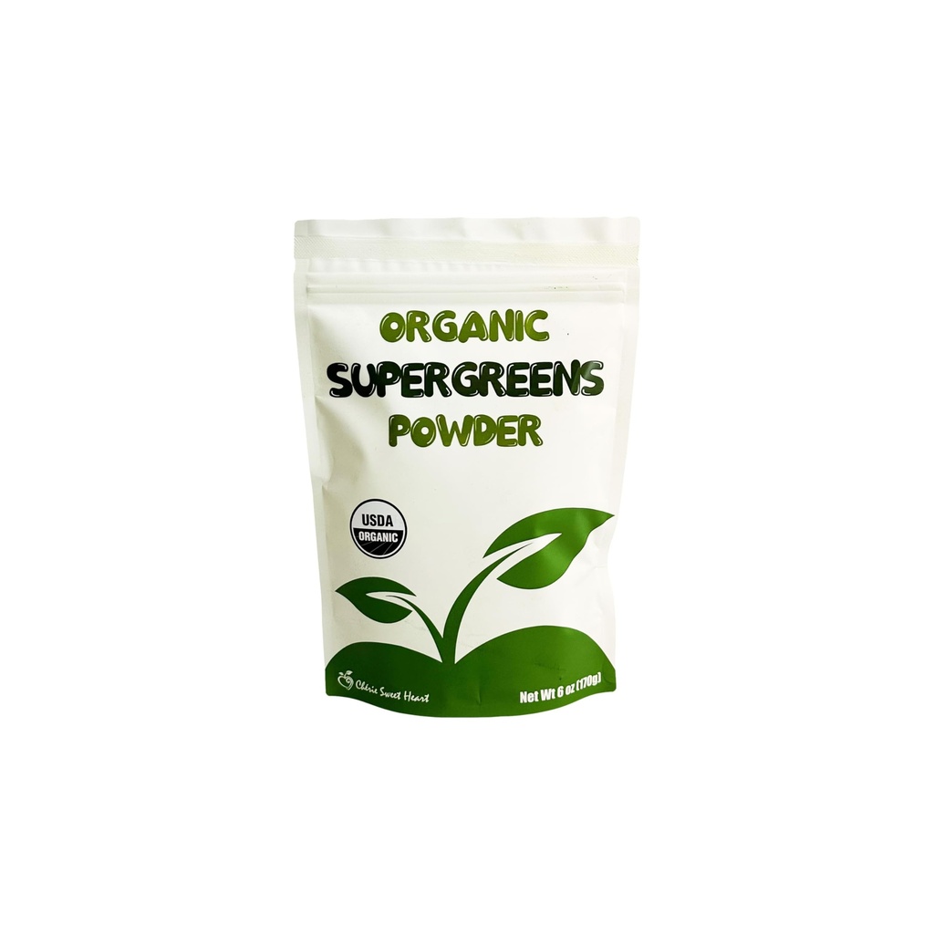 Polvere di Supergreens del cuore dolce di Cherie - Superfood verde - Greens organici polvere Super Greens - polvere di Smoothie - polvere di Superfood - Greens in polvere - 6 oz Super Greens Polvere - 34 Servings