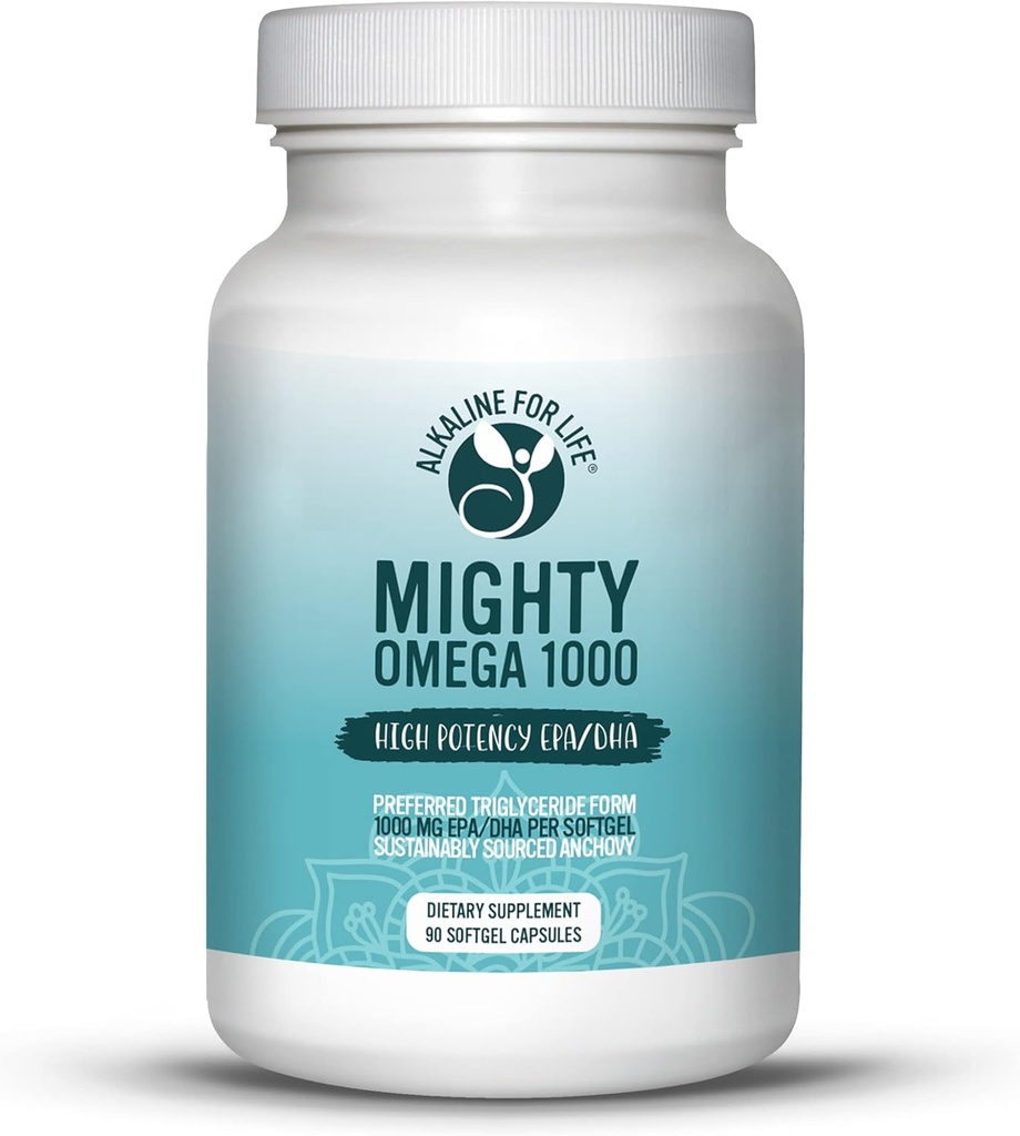 Mighty Omega 1000 Potent Omega 3 Supplemento 1000 MG EPA DHA Per capsula High Dose Omega 3 Fish Oil South Pacific Anchovy Sorgente - Triglyceride Omega 3 Fatty Acid Supplemento
