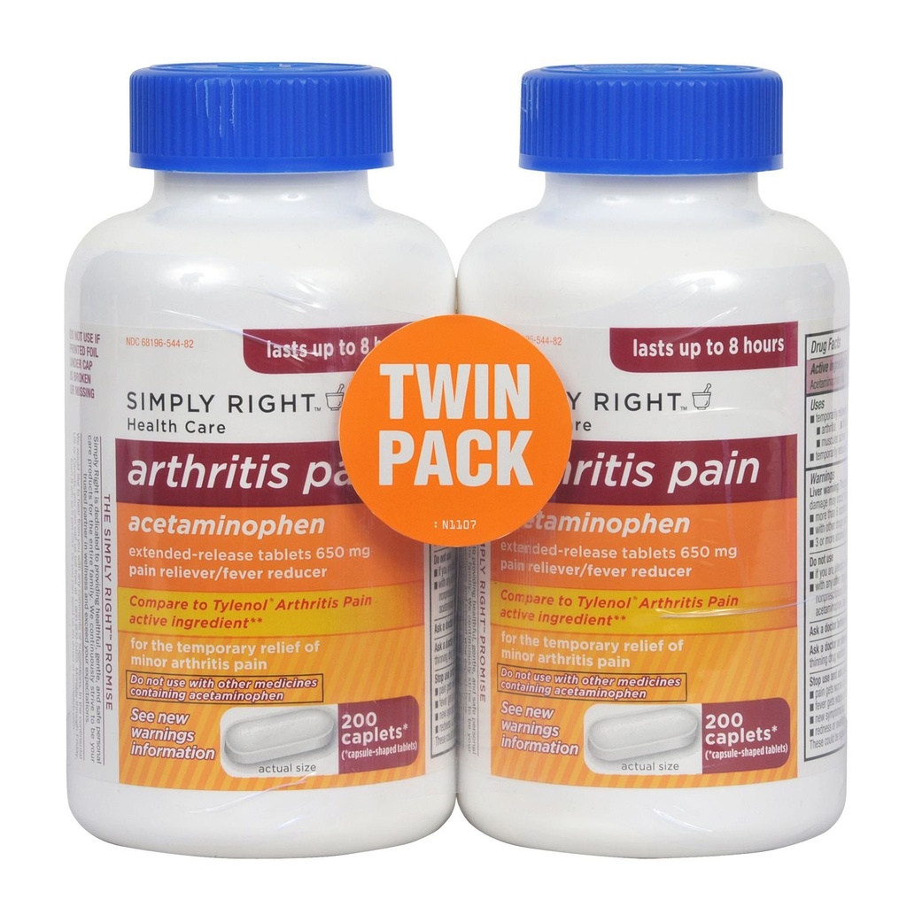 Artrite Pain Reliever, Extended Release, Acetaminophen 650 mg, 400 Caplets