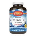 Carlson - Cod Liver Oil Gems, Bassa vitamina A, 230 mg Omega-3s, Norvegese, Wild Caught, Sostenibilmente Sourced, 150 Softgels