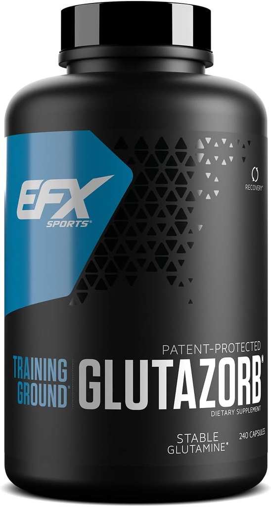 EFX Sports Training Ground Glutazorb Caps | Altamente Concentrato, pH Corretto Pillola Glutamina Supplemento | Digestione e Supporto Immune | 120 Serve, 240 Capsule