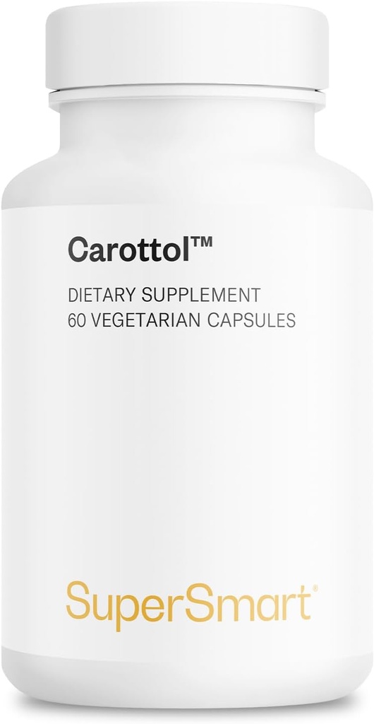 Supersmart - Carottol (Formula avanzata) - Carotenoide supplemento complesso - con Beta Carotene, Lycopene, Lutein & Zeaxanthin | Non-GMO & Gluten Free - 60 capsule vegetariane
