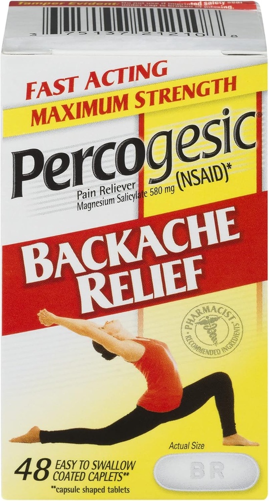 Percogesico Backache Rilievo Dolore, Forza massima, 48 compresse