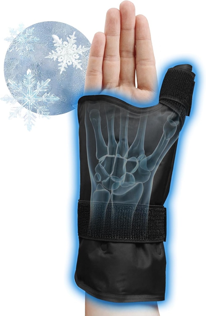 Wrist Ice Pack Wrap, Gel Compression Support, Flessibile Caldo & Cold Brace per lesioni manuali riutilizzabili, Rheumatoide, Tendinite, Gonfiore, Tunnel Carpale, Artrite, Cold Pack per dolore &amp; Terapia Muscolare