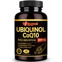 Ubiquinol CoQ10 400mg Softgels con vitamina E & Omega-3, Max-Absorption Coenzyme Q10, Antiossidante potente, Supporta la salute del cuore e la produzione di energia, 120 Conte, Non OGM