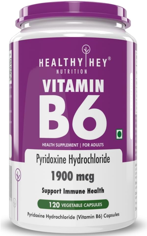 Vitamina B6 Pyridoxine -120 Veg. Capsule