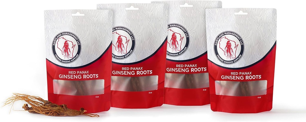 Dairyland Management LLC 16 oz Pack di Corea Panax Ginseng Root - Autentico Panax Ginseng - Non OGM, Gluten Free Ginseng Root - Utilizzare Ginseng in Soup, Tea, Congee