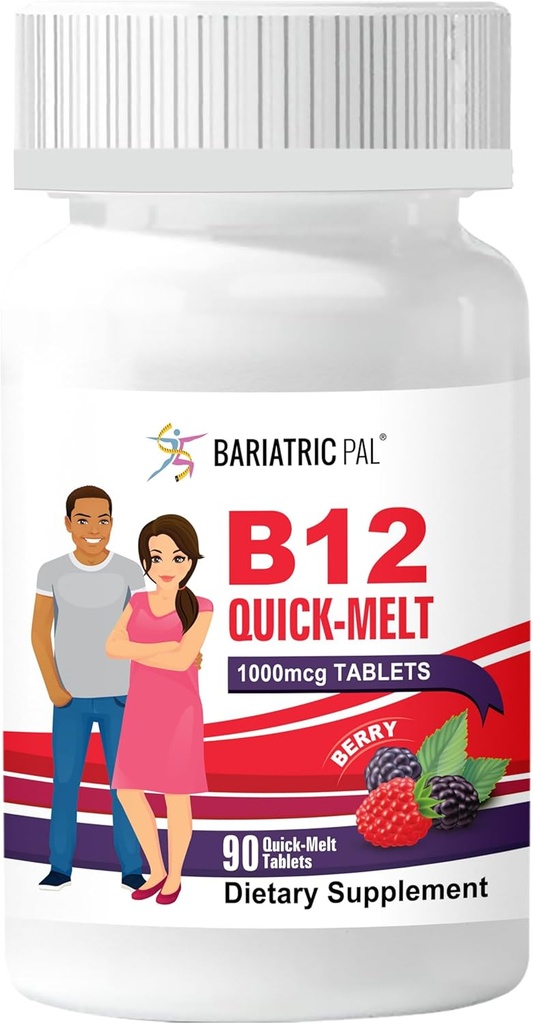 BariatricPal 1.000mcg B12 Melts veloci senza zucchero (90 Conte) - Berry