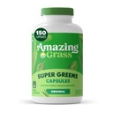 Capsule Superfood: Super Greens con Spirulina Organica, clorella, polvere di radice di barbabietola, enzimi digestivi e probiotici, 150 capsule (varia di maggio di imballaggio)