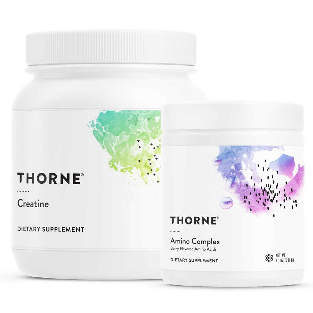 THORNE - Performance Power Duo - Amino Complex + Creatine Combo per energia, massa muscolare magra e resistenza - NSF Certificato per lo sport - 30 a 90 Serve