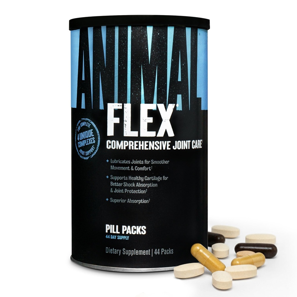 Animal Flex - Glucosamine Chondroitin Joint Supplement per le donne e gli uomini Discomfort con Turmeric, MSM, Boswellia per il cartilage, Joint Health, Muscles, Back, Knees, Shoulder, and Hip, 44 Packs