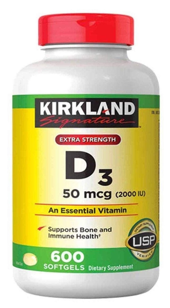 Kirkland Firma Extra Forza D3 50 mcg, 600 Softgels
