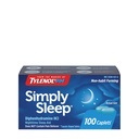 Tylenol Semplicemente Dormire Caplets di aiuto notturno, 25 mg Diphenhydramine HCl, Non-Habit Forming Sleep Aid for Adults, 100 Count