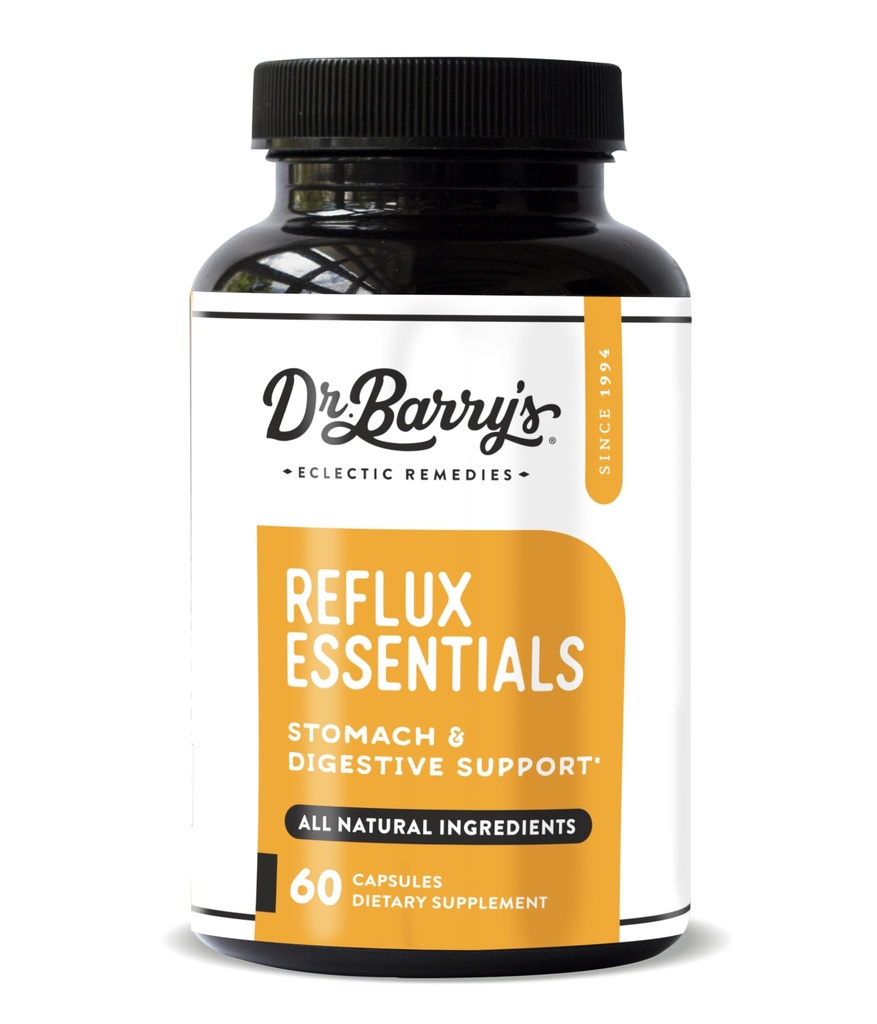 Dr. Barry's Reflux Essentials - Supporto naturale per la salute digestiva e stomach, 60 capsule - 30 giorni di alimentazione (1)
