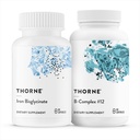 THORNE - Nutriente Essentials Duo - Iron Bisglycinate & B-Complex #12 per il supporto energetico e la costruzione del sangue - 60 Serve