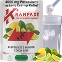 Krampade Original Lime Lime 4K, 4000 mg Potassium Instant Cramp Relief Electrolyte Drink Powder | Progettato per Atleti e Crampers