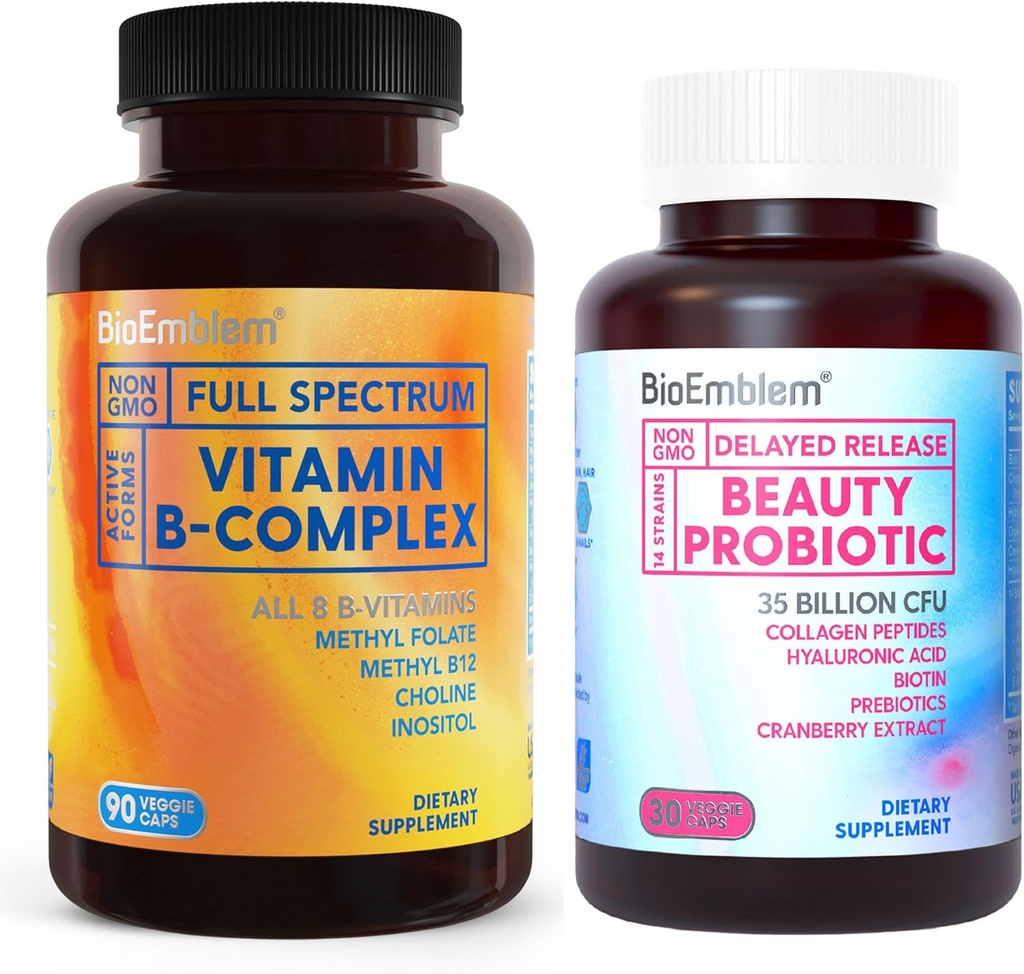 BioEmblem Bellezza Probiotici per Donne e Vitamina B-Complex