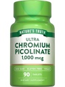 Verità della natura Ultra cromo picolinato 1000mcg | 90 compresse | Vegan, Non OGM & Gluten Supplemento gratuito