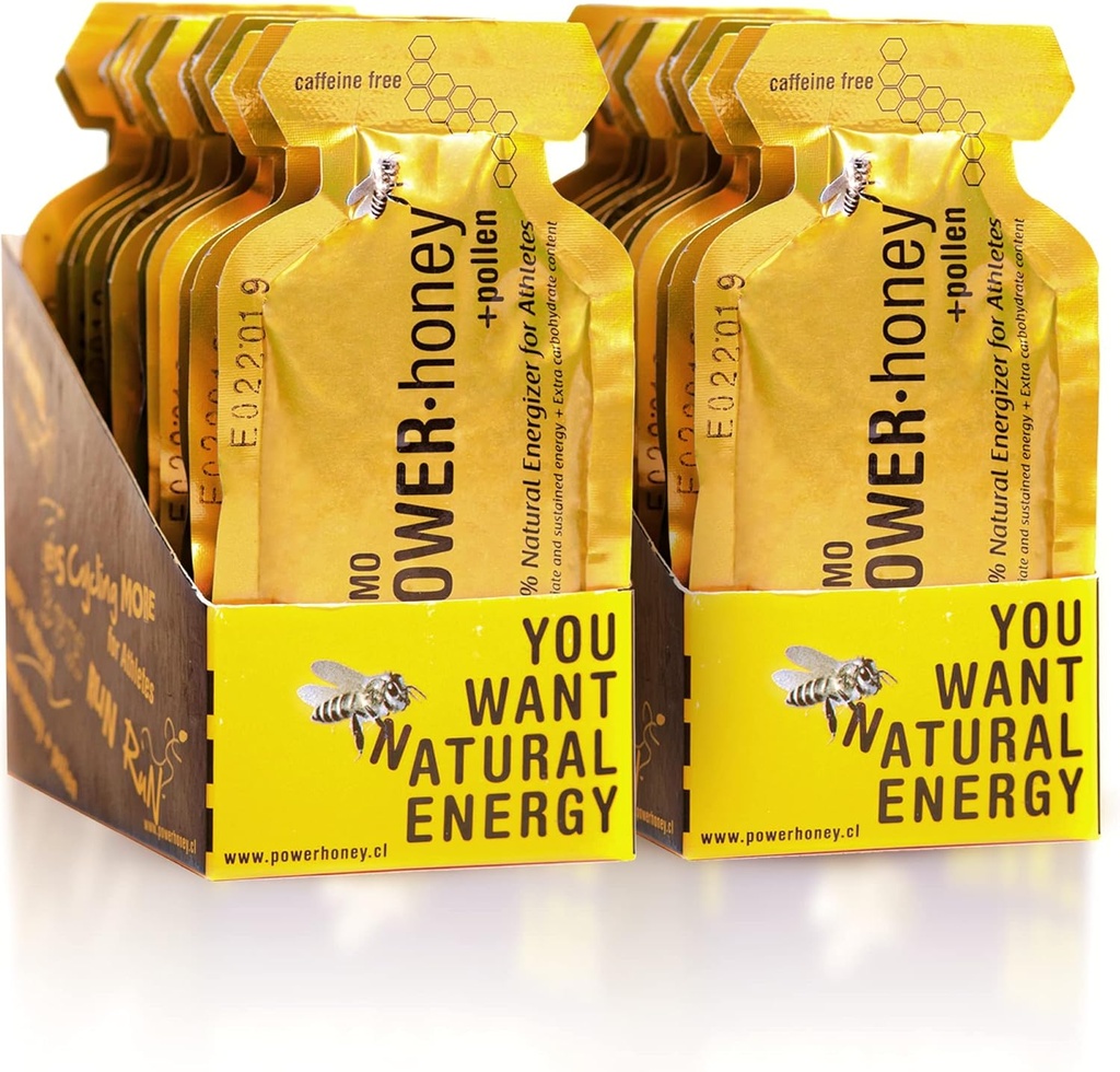 Power Honey Classic Energy Gel | 24 Unità per Confezione da 1.3 Oz | Caffeina Free