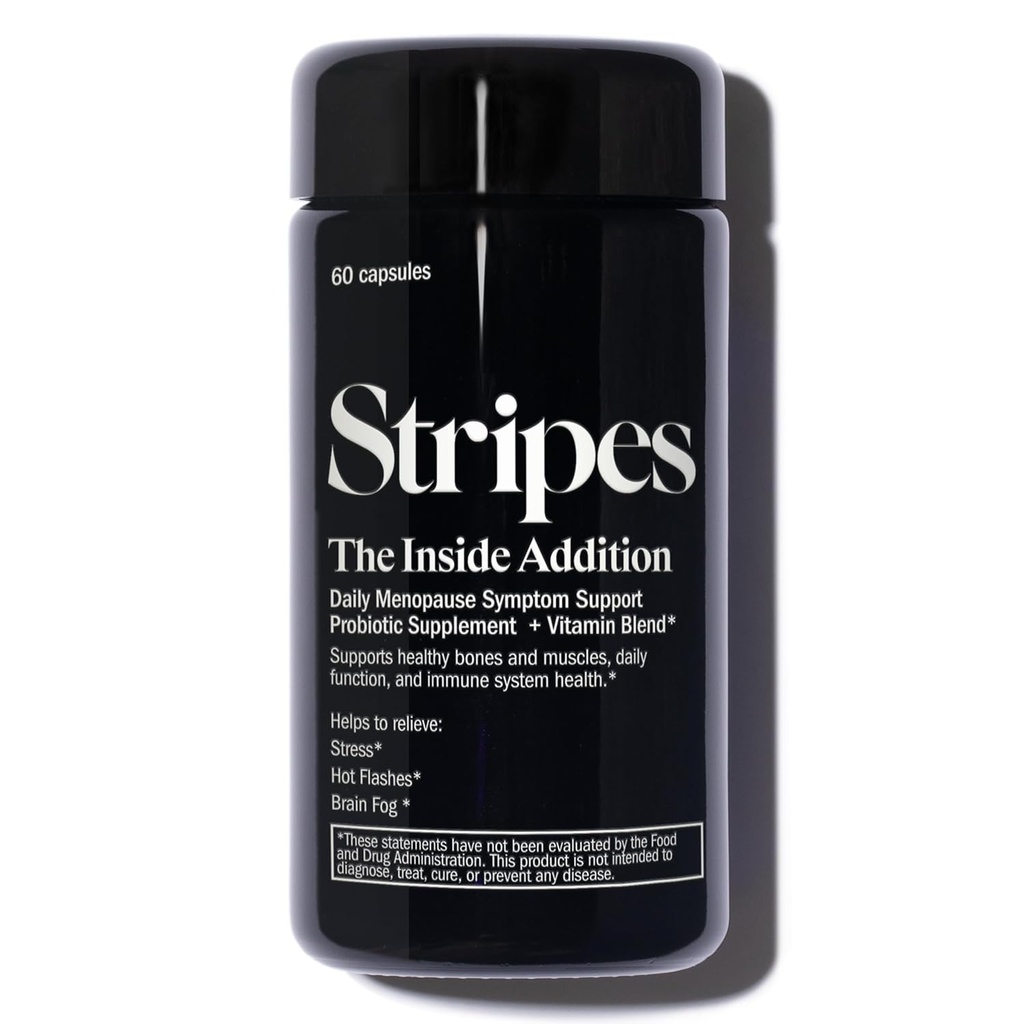 Stripes Bellezza Naomi Watts Il supporto supplemento di aggiunta Perimenopause menopausa sintomi Allevia i flash caldi Stress cervello Fog Probiotic Multi Vitamin 60 Ct
