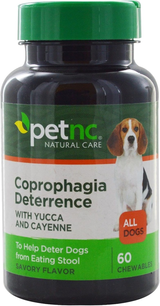 PetNC Natural Care Sgabello Mangiare Deterrent Chewables per Cani, 60 Conte