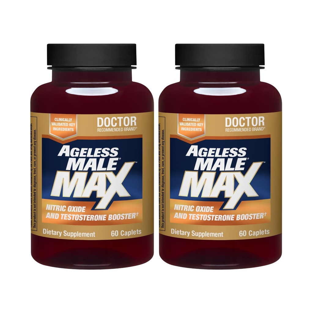 Male senza età Max Totale Testosterone Booster supplemento per gli uomini, 120 Caplets