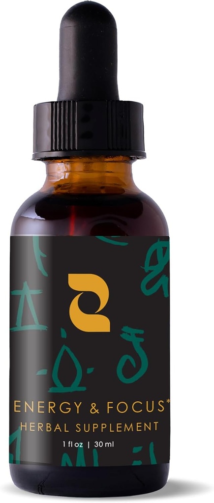 Redmint Energy & Focus Herbal Tincture | Integratore Herbal Rooted in Ancient TCM Saggezza | Supporto naturale per aumentare l'energia e affilare il fuoco con Ashwagandha, Rhodiola,Schisandra, Sacro Basil| 30 ml