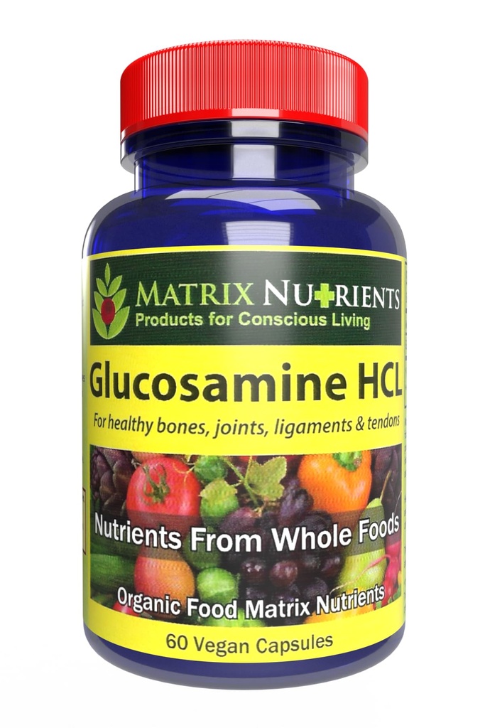 GLUCOSAMINE HCL - Cartilage Builder! Mantenere Giunti Sani, Bones, Ligamenti e Tendoni. Tasso di assorbimento fino al 98% - Capsule Vegan (60ct)