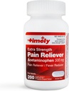 TIME-CAP Los Angeles, INC. Timely Acetaminophen 500 MG compresse 200 Conte - Rilievo di dolore ad alta resistenza - Crampe mestruali, Riduttore di febbre, Dolore minore di artrite