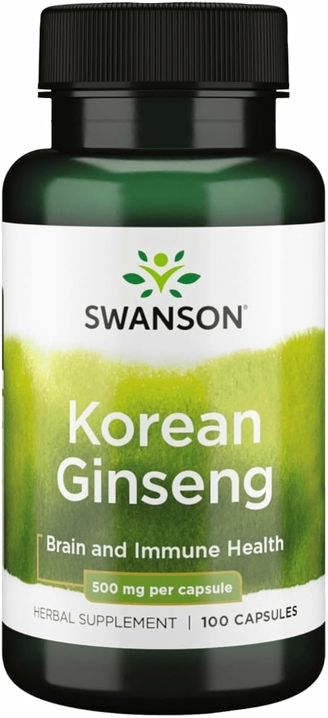 Swanson Coreano Ginseng 500 Milligrammi 100 capsule