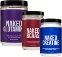 Bundle di crescita e recupero del muscolo NAKED: Glutamina pura, creatina e BCAA non aromatizzati