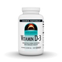 Sorgente Naturals Vitamin D-3, Supporta Bone & Immune Health, 2000 iu - 400 capsule