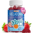 Melatonin Sleep Support Gummies (60 conte) Fragola Tramonto Creme Flavor Chews | 2.5mg Per Gummy Sleep Supplemento per bambini e adulti | Supplemento per più veloce e più lungo sonno
