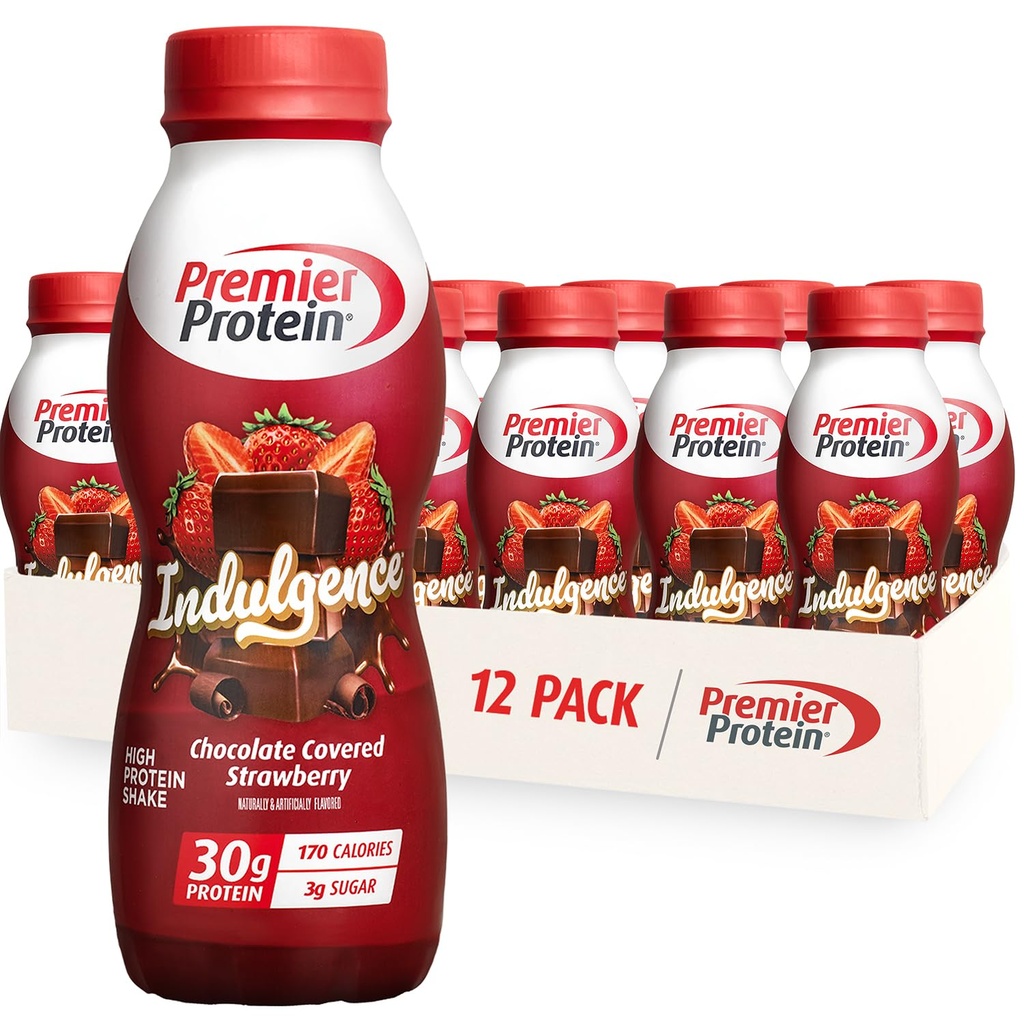 Agitazione proteica, 30g Protein, 3g Zucchero, Fragola coperta di cioccolato, 11,5 fl oz, Confezione da 12