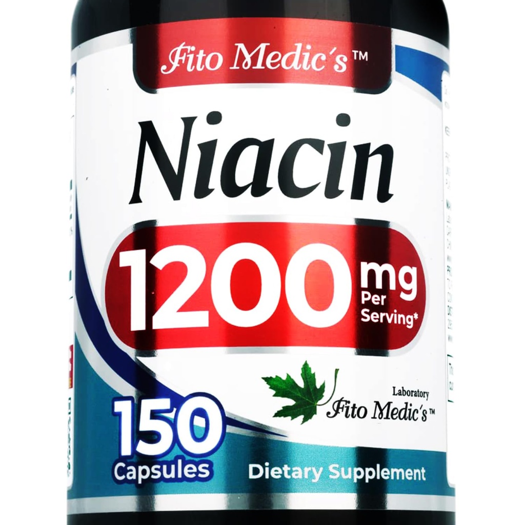 Lab - Niacina - Vitamina b3-1200 mg per porzione, 150 capsule di - Vitamina b3 niacina - Assorbimento ultra alto.